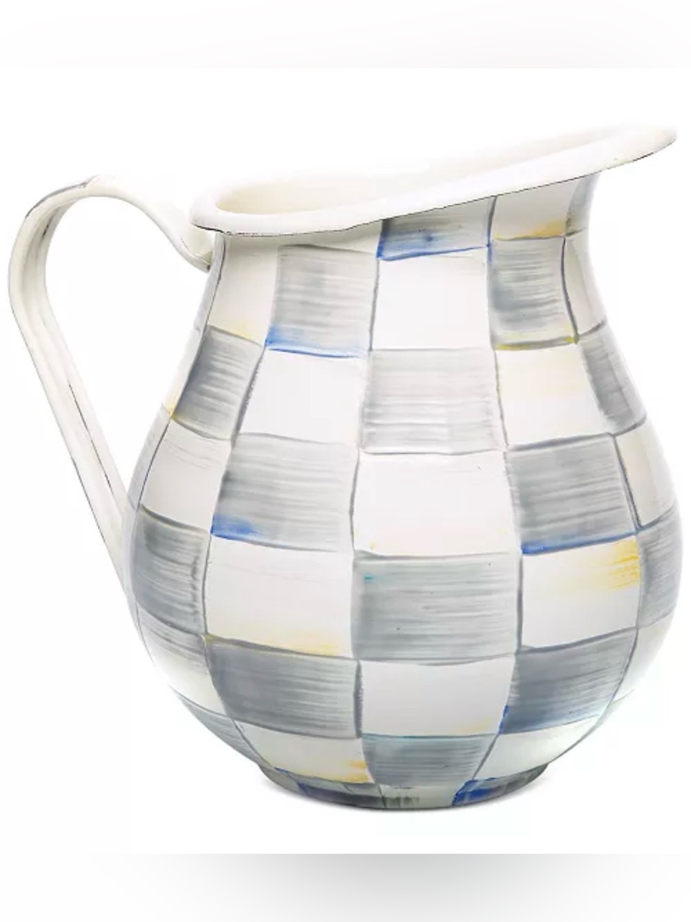 Mackenzie-Childs Sterling Check Pitcher